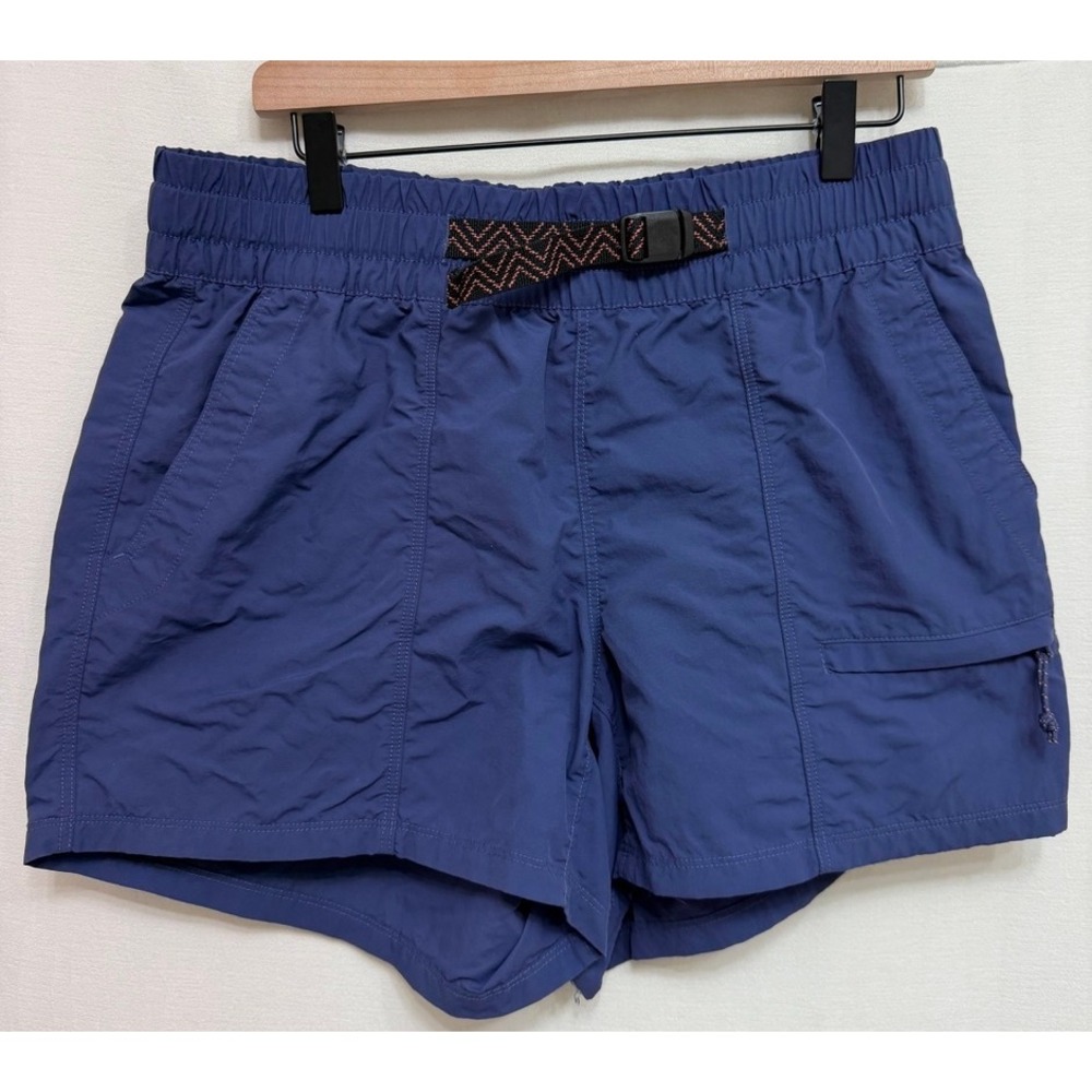 Mountain Hardwear Stryder Belted Hiking Shorts Women Large Blue Nylon